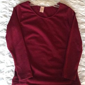 Red long sleeve top